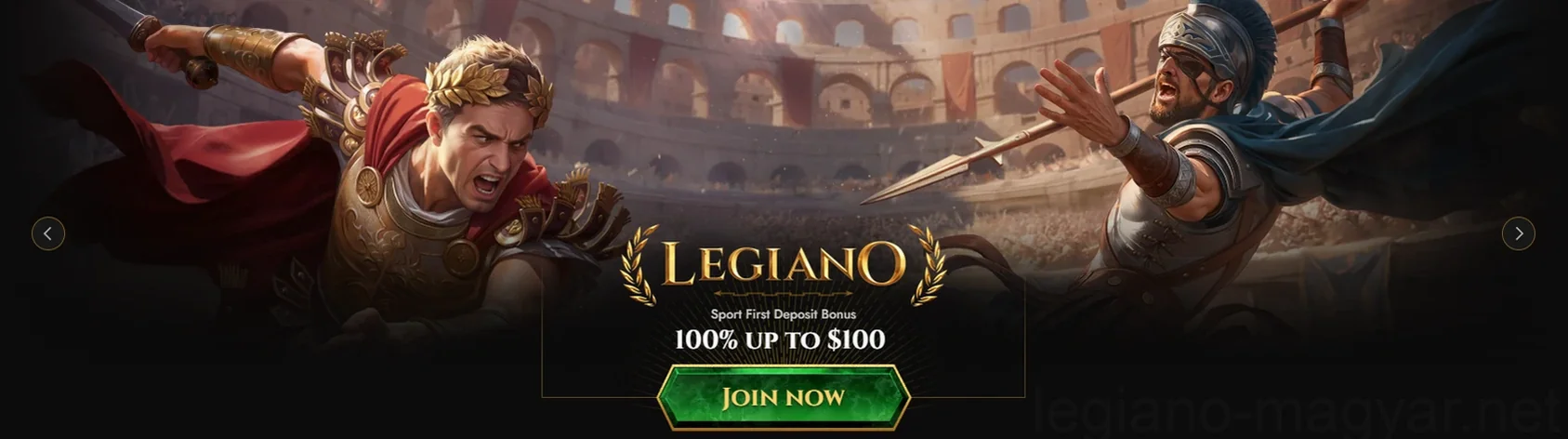 Legiano Casino Üdvözlő Bónusz